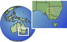 New South Wales (exception), Australia as a marked location on the globe