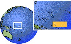 Phoenix Islands, Kiribati as a marked location on the globe