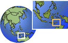 Timor-Leste as a marked location on the globe