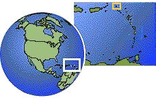 Gustavia, San Bartolomé time zone location map borders