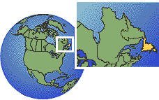 St. John's, Neufundland, Kanada Zeitzone Lageplan Grenzen