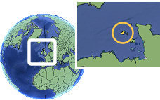 Guernsey time zone location map borders