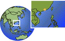 Hong Kong, Hong Kong time zone location map borders