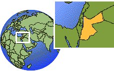 Jordan time zone location map borders