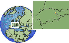 Liechtenstein Zeitzone Lageplan Grenzen