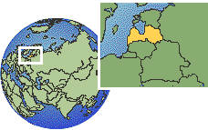 Lettland Zeitzone Lageplan Grenzen