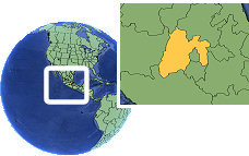 Mexico State, Mexico time zone location map borders