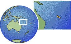 Noumea, New Caledonia time zone location map borders