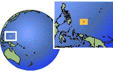 Koror, Palau Zeitzone Lageplan Grenzen