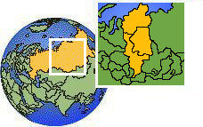 Dudinka, Krasnojarsk, Russland Zeitzone Lageplan Grenzen