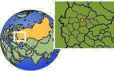 Moskau Stadt, Russland Zeitzone Lageplan Grenzen