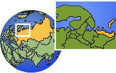 Nar'yan-Mar, Nenets, Russia time zone location map borders