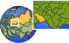 Balashov, Saratov, Russia time zone location map borders