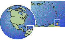 Trinidad, Trinidad and Tobago time zone location map borders