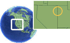 Nevada (exception), United States time zone location map borders